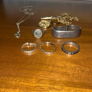 Rings and necklaces